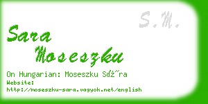 sara moseszku business card